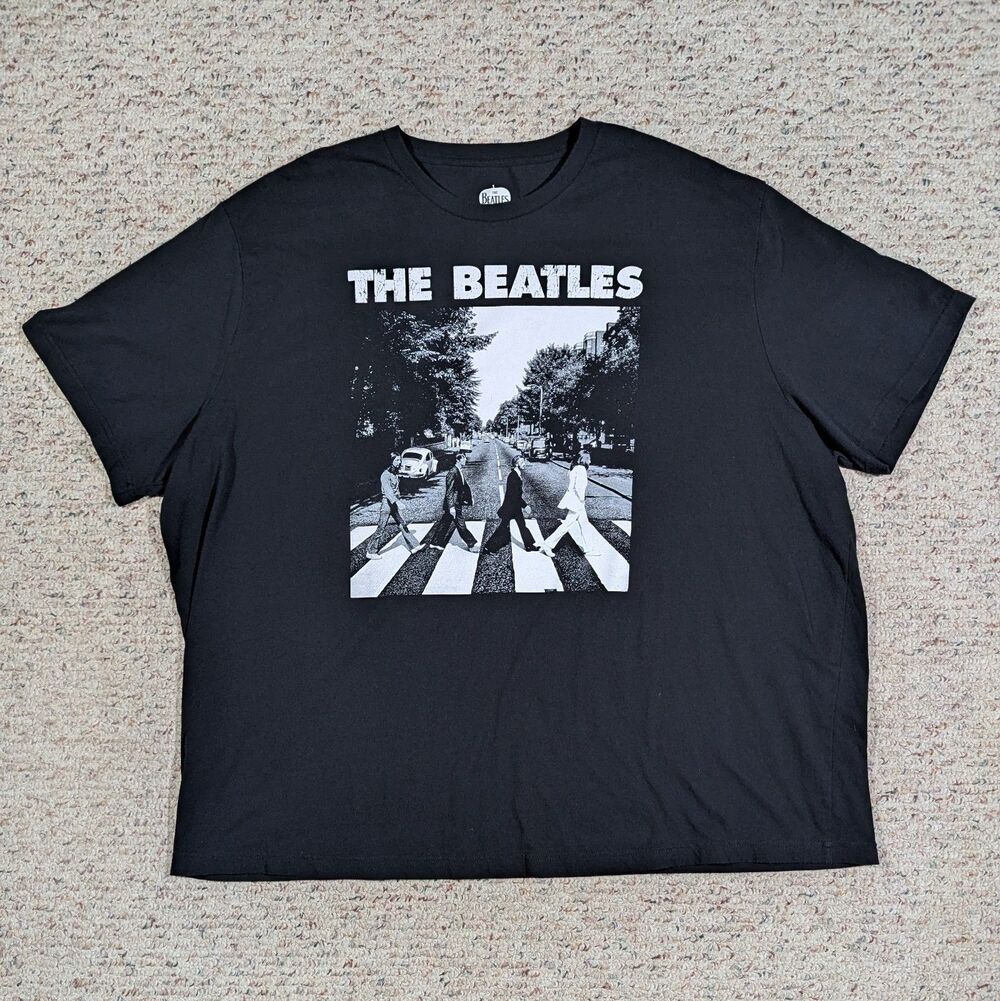The Beatles T-Shirt Abbey Road Mens 3XB Black Band Tee Hybrid Apparel 2024